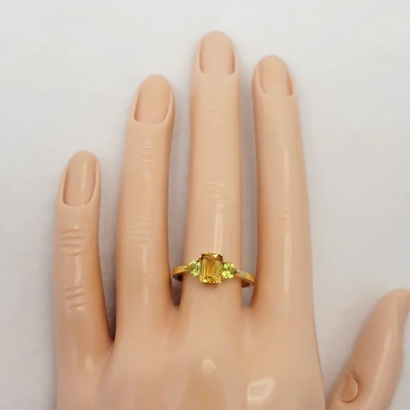14k Filled Citrine & Peridot Ring - Picture 10 of 12
